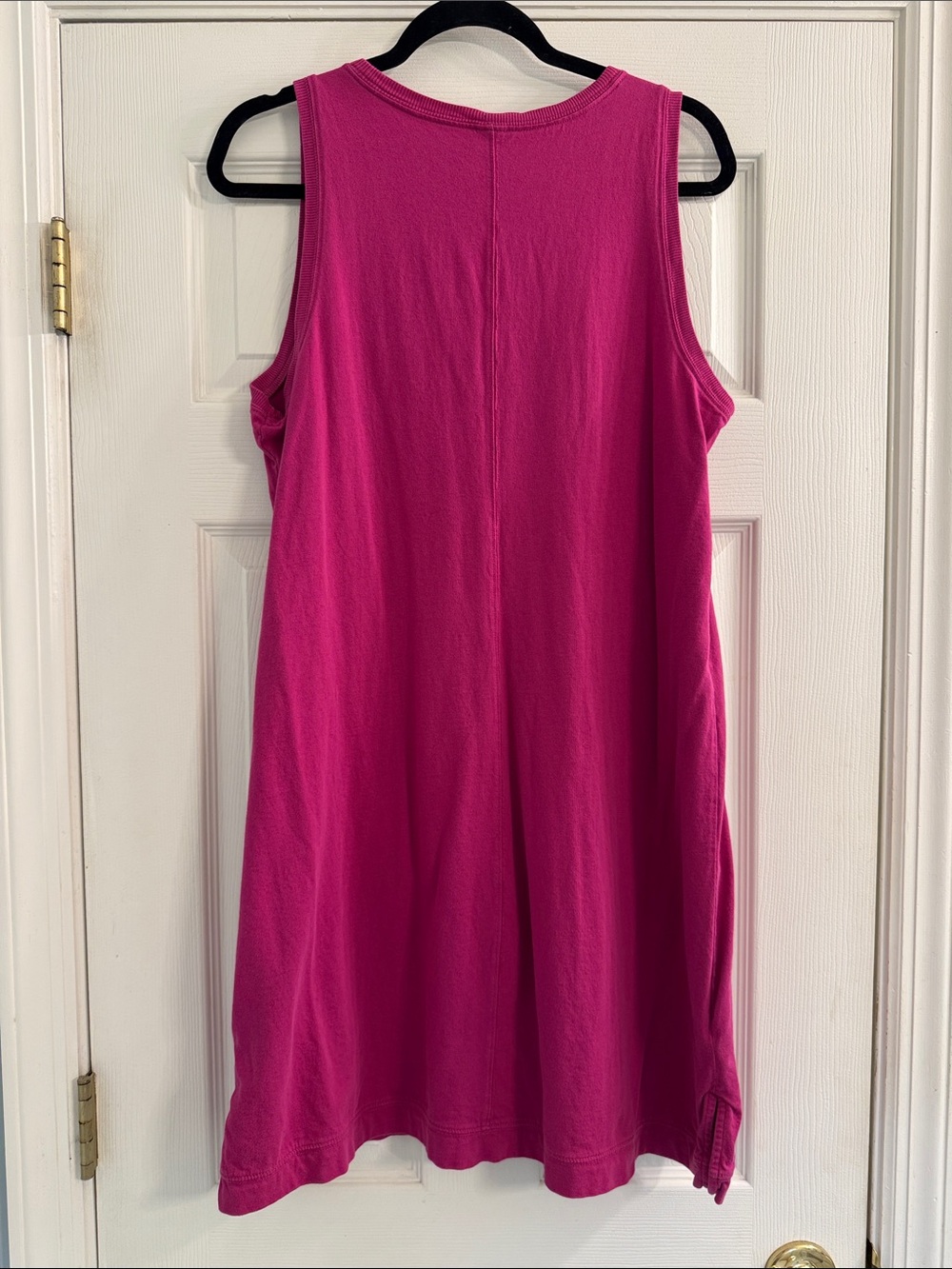 Old Navy Bright Fuchsia Sleeveless Pocket Dress - Size Large Tall - Picture 3 of 4